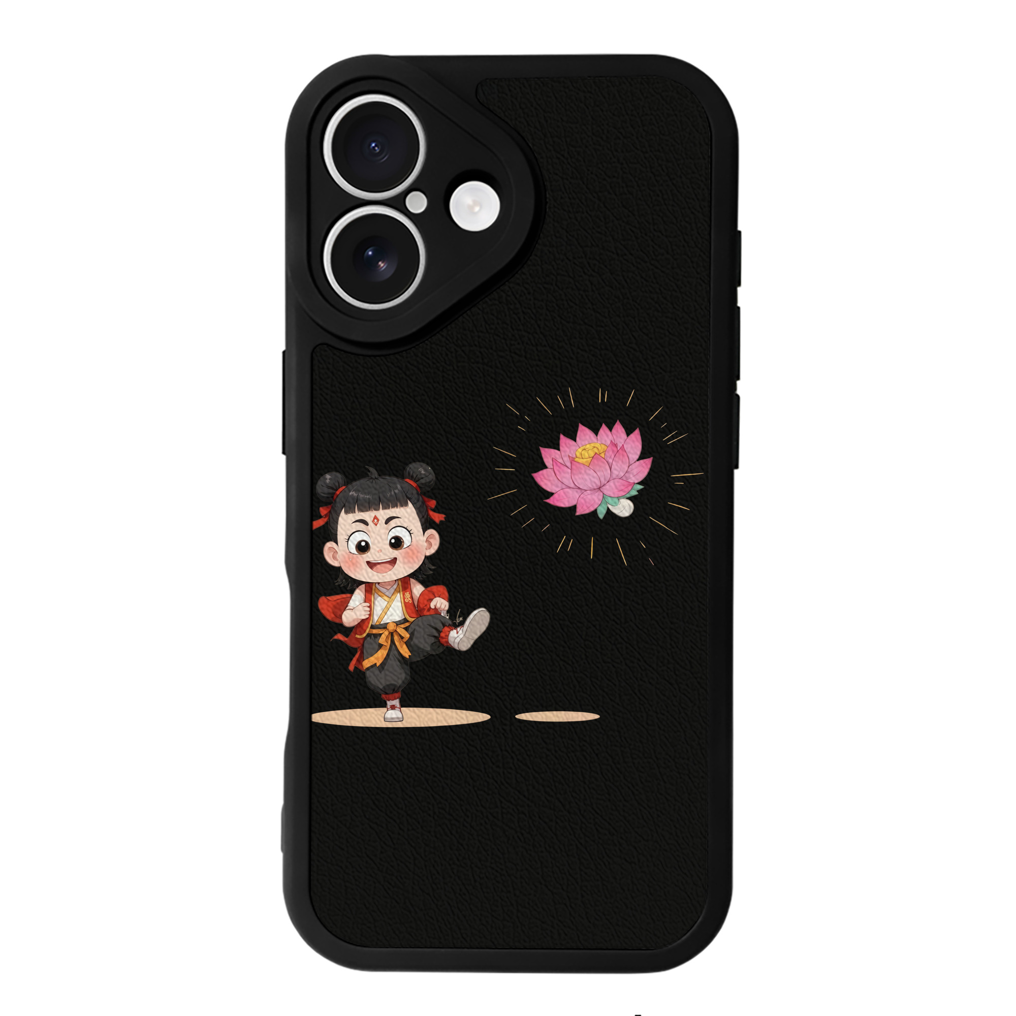 （画像用） Ne Zha 2 ナタ 魔童の大暴れ 【iPhone 16シリーズ対応】シリコンスマホケース（レザー調） 材質：シリコン